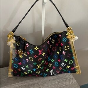 Black Multicolor Monogram Shoulder Bag